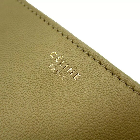 CELINE Clutch bag Cream x Brown leather - Picture 3 of 10